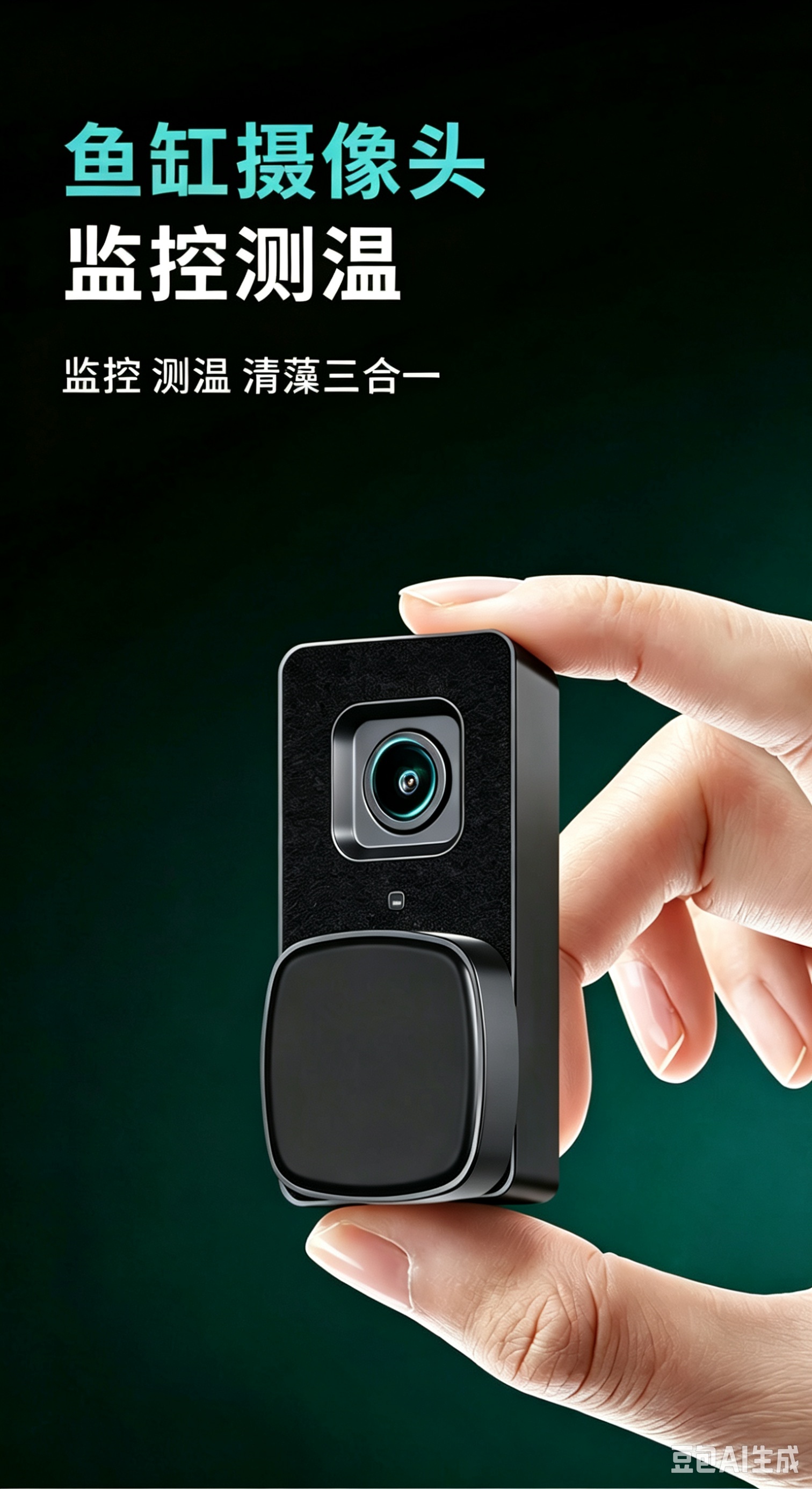 磁吸测温鱼缸智能摄像头